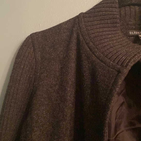 Eileen Fisher women’s wool blend open jacket - military style - small - gray - Picture 5 of 8